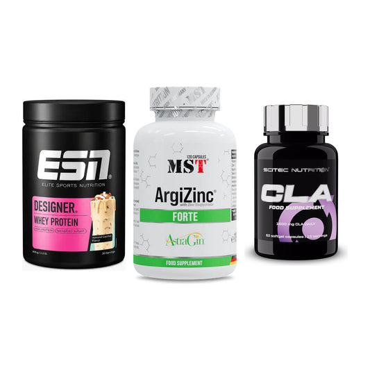 Definitionsphase-Set: ESN Designer + MST ArgiZinc + Scitec CLA – alle enthaltenen Artikel