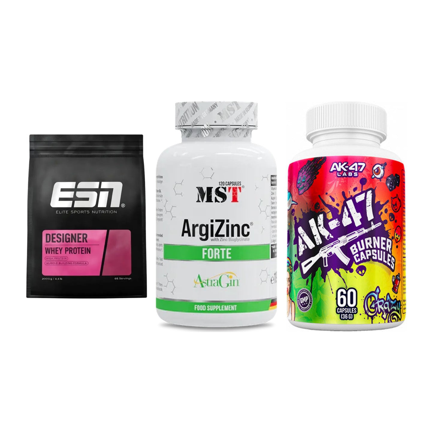 Definitionsphase-Set: ESN Designer + MST ArgiZinc + AK47 Labs – alle enthaltenen Artikel