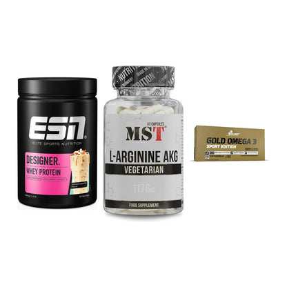 Definitionsphase-Set: ESN Designer + MST Arginin + Olimp Omega 3 – alle enthaltenen Artikel