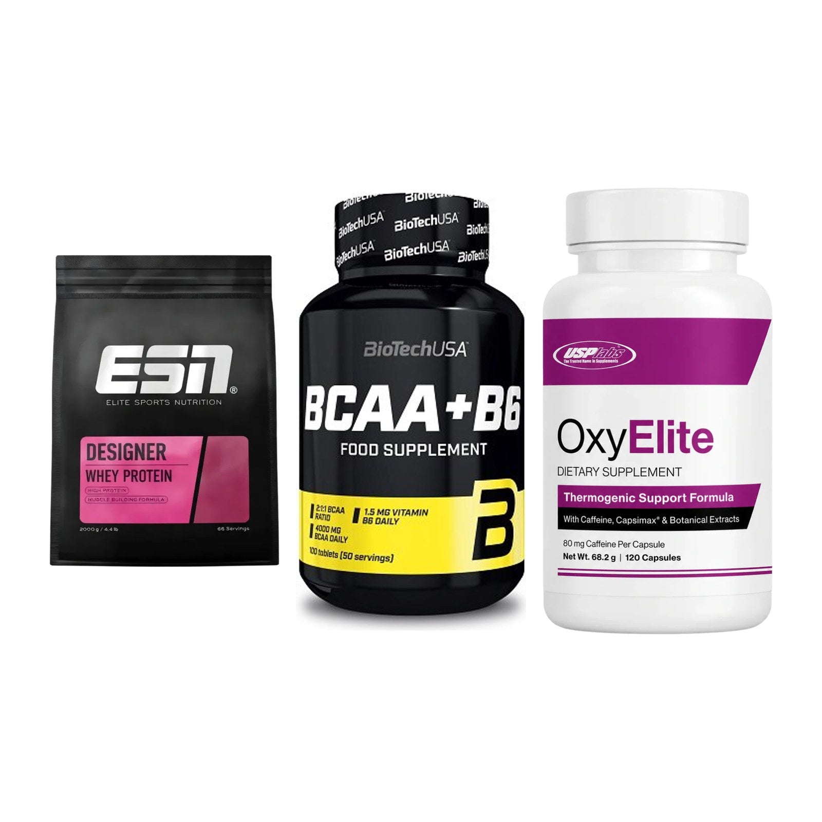 Definitionsphase-Set: ESN Designer + BioTech BCAA+B + USP Labs – alle enthaltenen Artikel