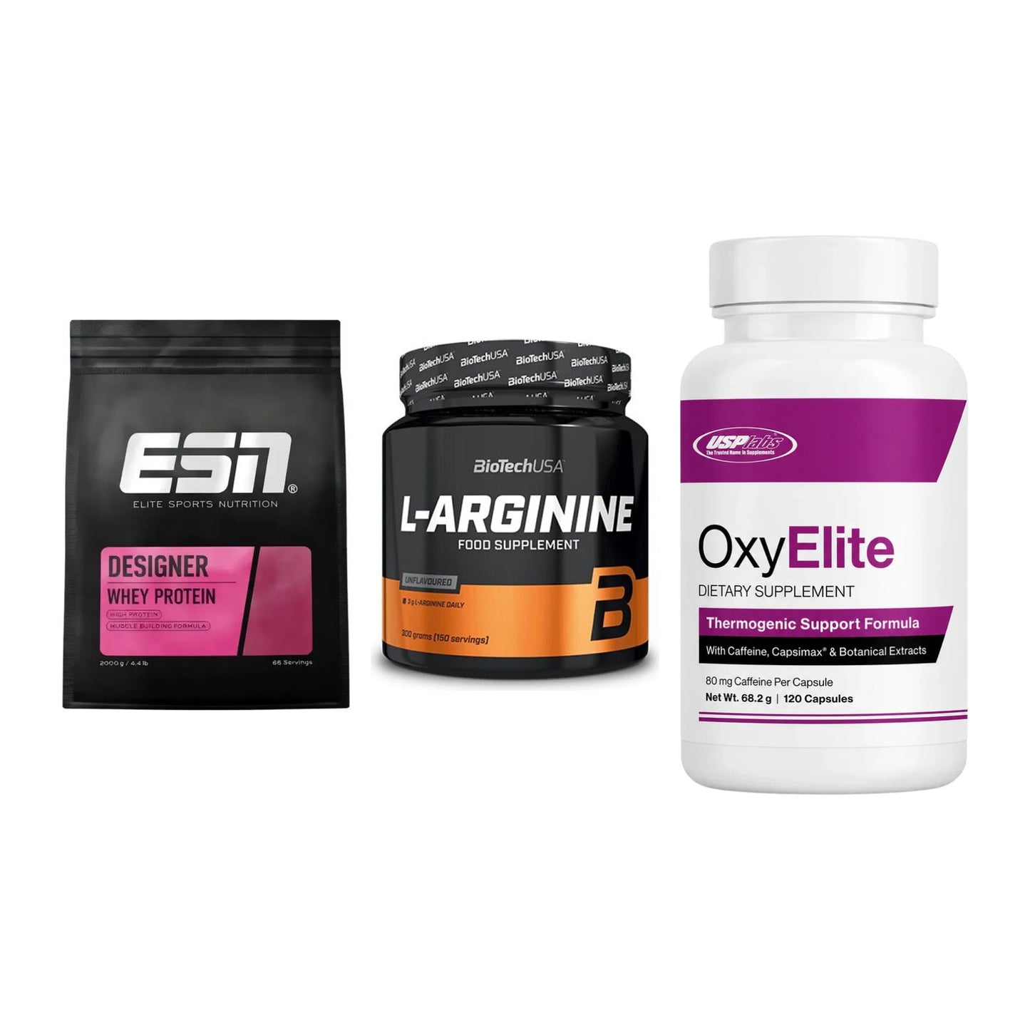 Definitionsphase-Set: ESN Designer + BioTech L-Argi + USP Labs – alle enthaltenen Artikel