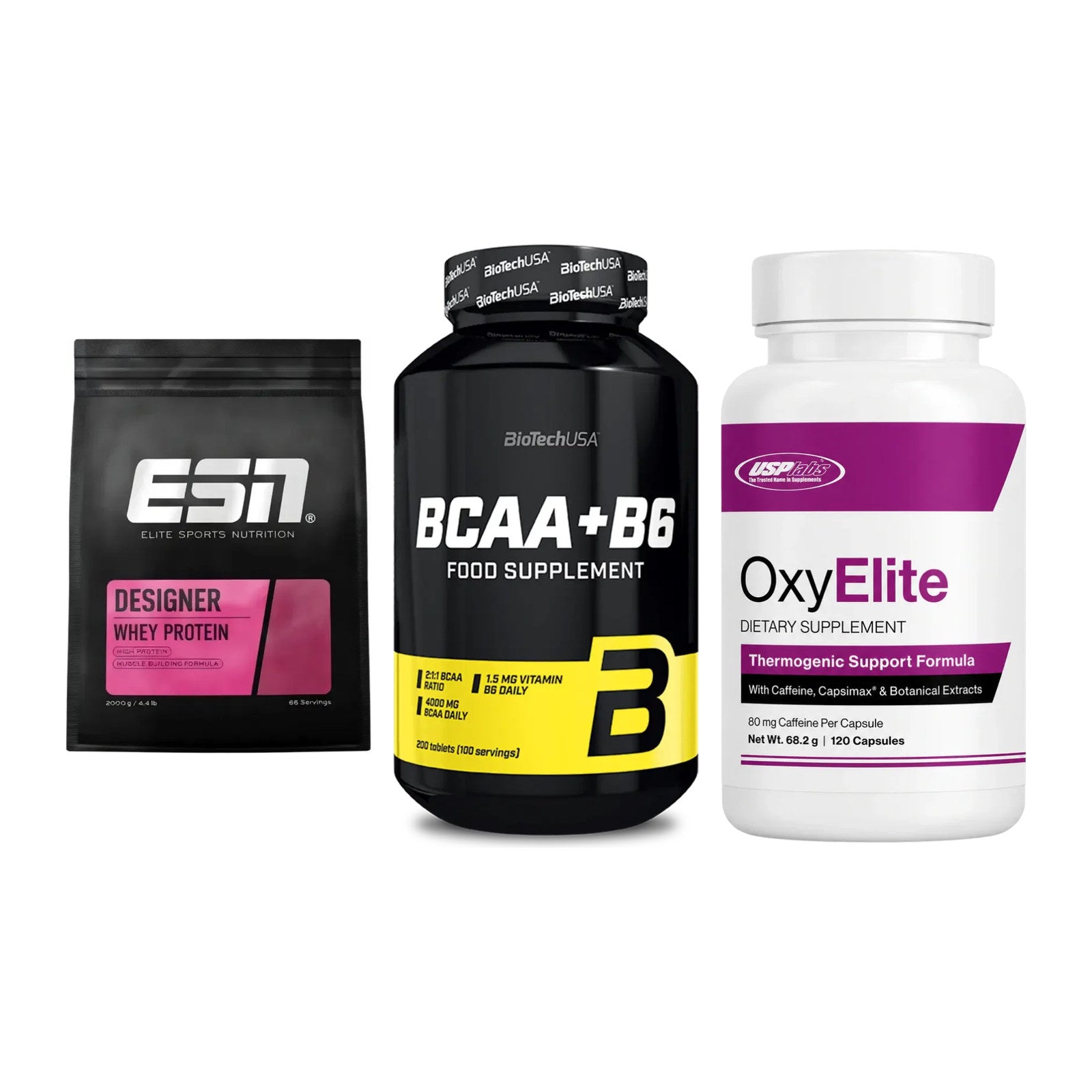 Definitionsphase-Set: ESN Designer + BioTech BCAA+B + USP Labs – alle enthaltenen Artikel