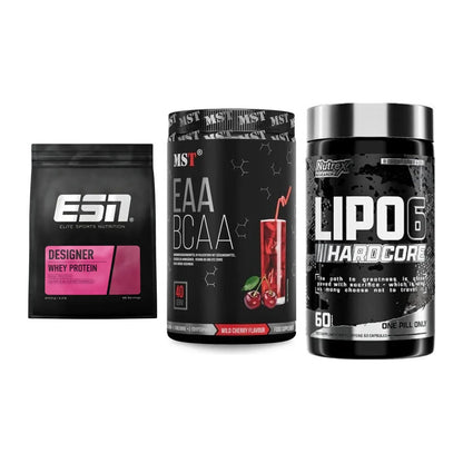 Definitionsphase-Set: ESN Designer + MST EAA & BCAA + Nutrex Lipo 6 – alle enthaltenen Artikel