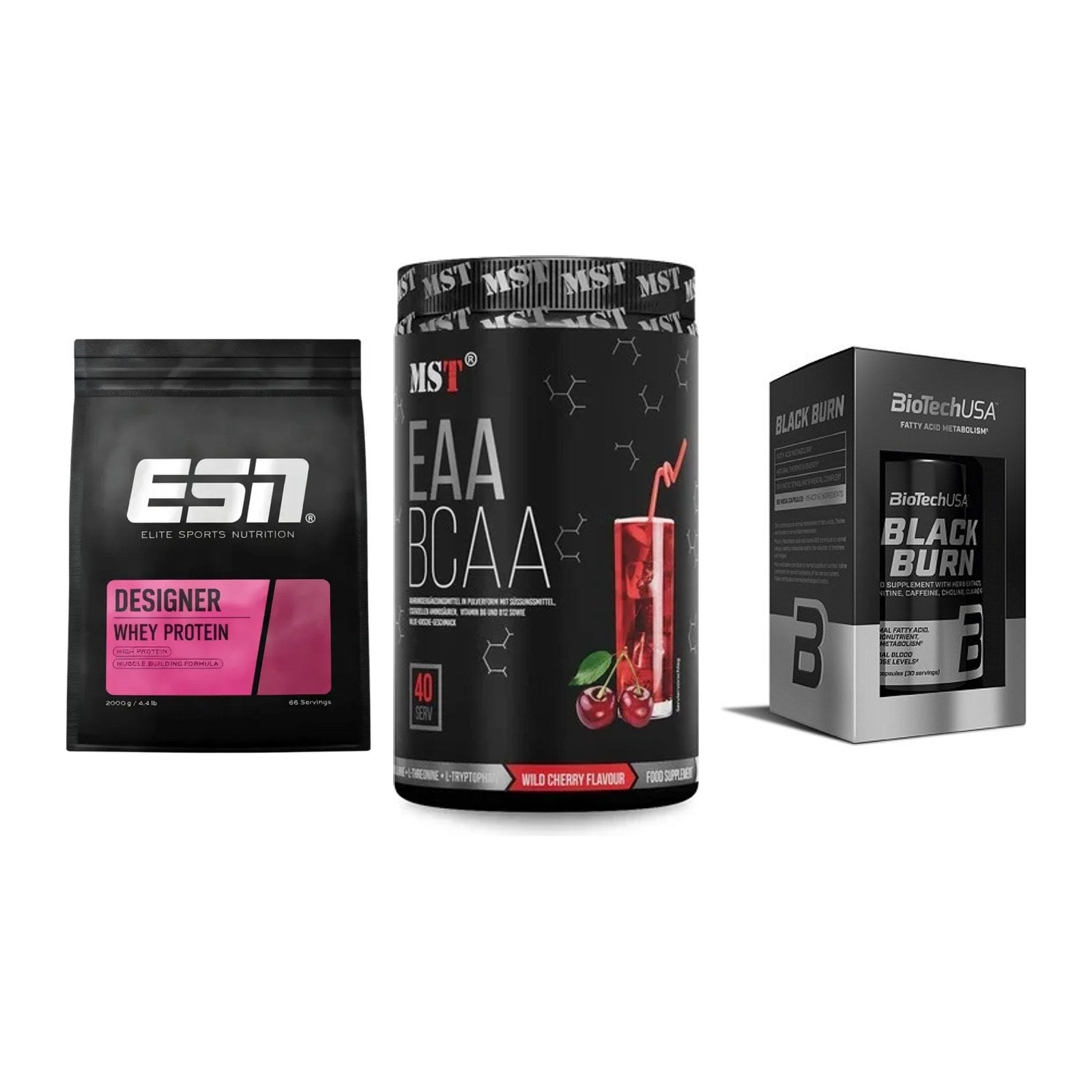 Definitionsphase-Set: ESN Designer + MST EAA & BCAA + BioTech Black – alle enthaltenen Artikel