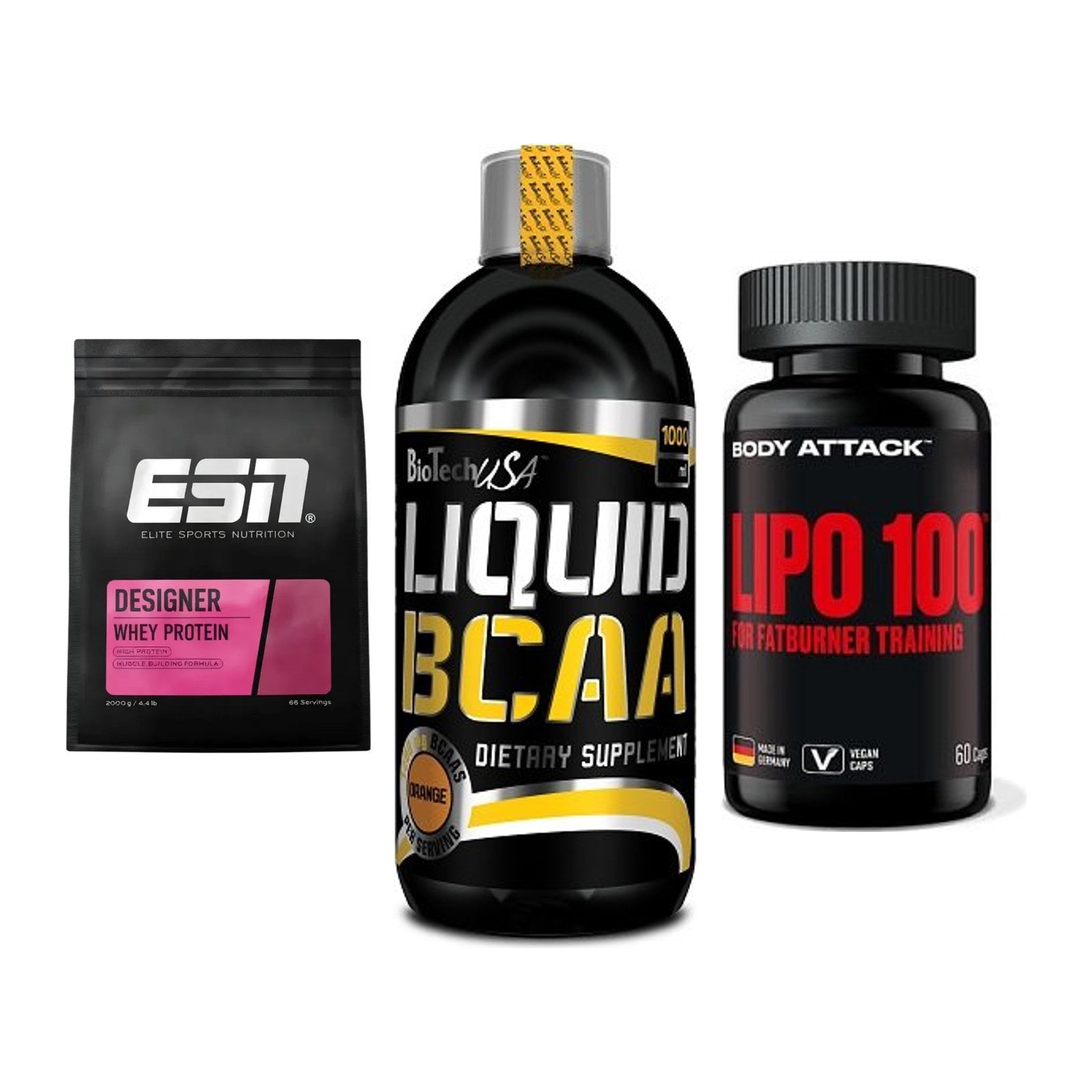 Definitionsphase-Set: ESN Designer + BioTech Liquid + Body Attack – alle enthaltenen Artikel
