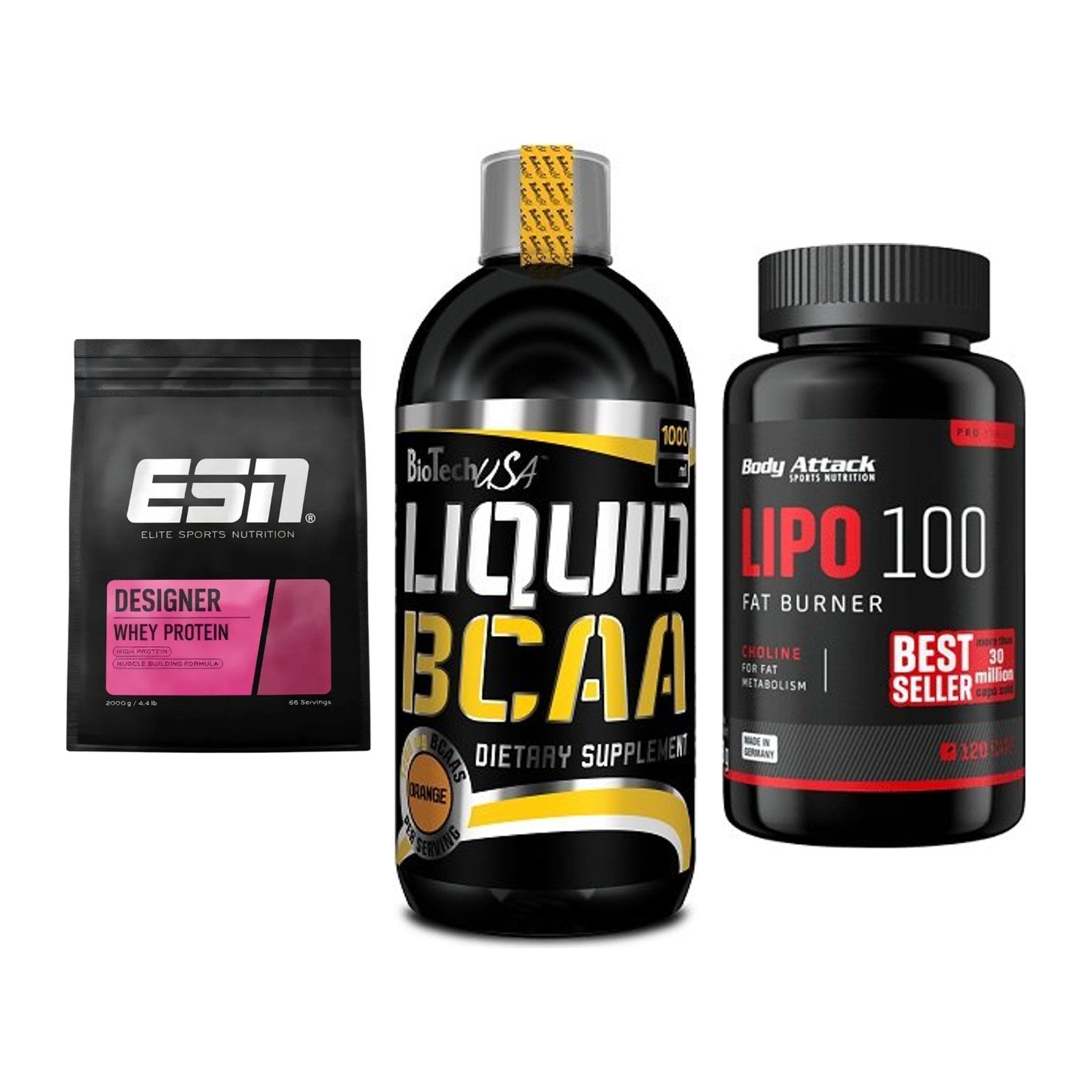 Definitionsphase-Set: ESN Designer + BioTech Liquid + Body Attack – alle enthaltenen Artikel