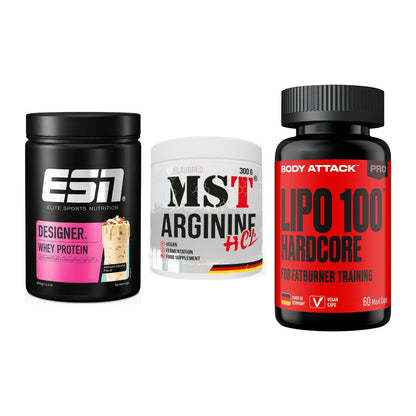 Definitionsphase-Set: ESN Designer + MST Arginine + Body Attack – alle enthaltenen Artikel