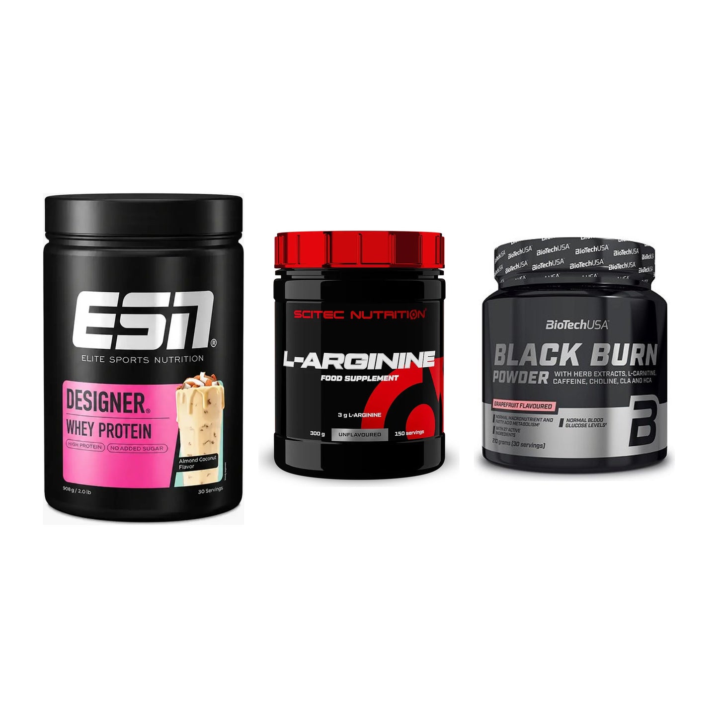 Definitionsphase-Set: ESN Designer + Scitec Arginin + BioTech Black – alle enthaltenen Artikel