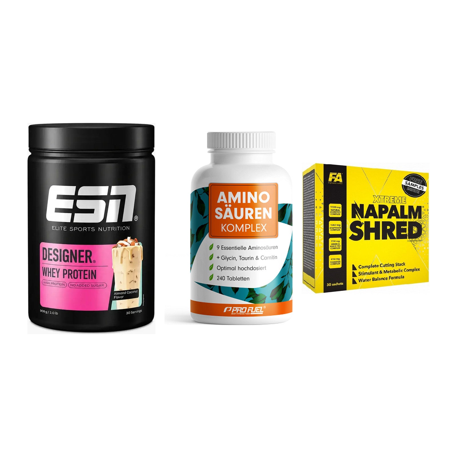Definitionsphase-Set: ESN Designer + ProFuel Aminos + FA Nutrition – alle enthaltenen Artikel