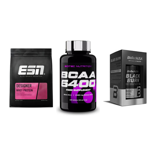 Definitionsphase-Set: ESN Designer + Scitec BCAA + BioTech Black – alle enthaltenen Artikel