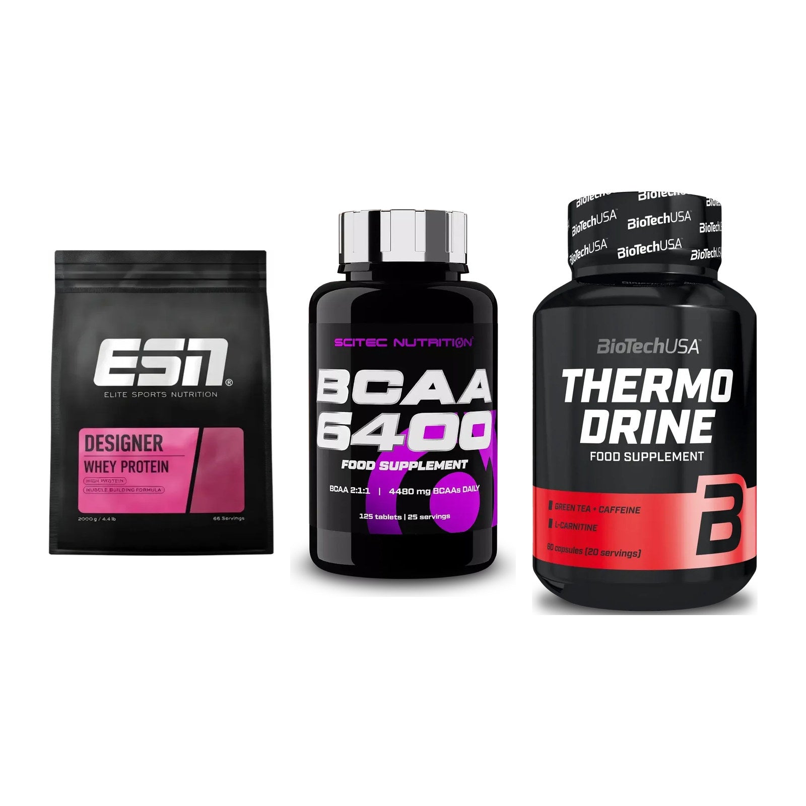 Definitionsphase-Set: ESN Designer + Scitec BCAA + BioTech Thermo – alle enthaltenen Artikel