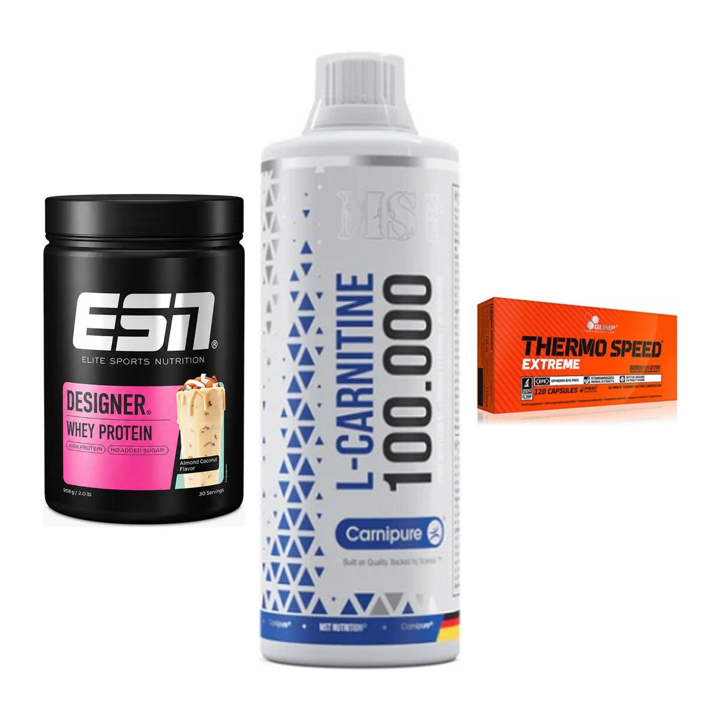 Definitionsphase-Set: ESN Designer + MST L-Carnitin + Olimp Thermo – alle enthaltenen Artikel