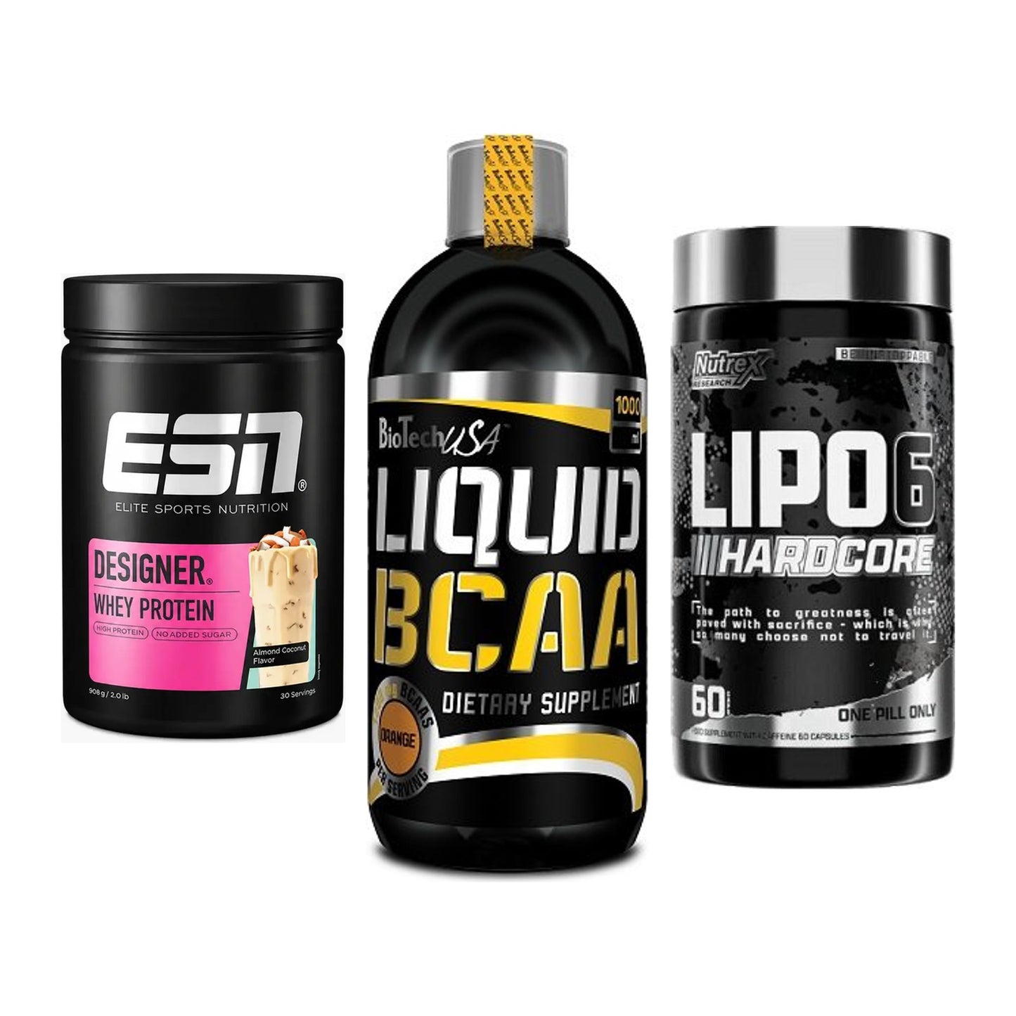 Definitionsphase-Set: ESN Designer + BioTech Liquid + Nutrex Lipo 6 – alle enthaltenen Artikel