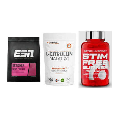 Definitionsphase-Set: ESN Designer + ProFuel L-Citr + Scitec Stim – alle enthaltenen Artikel