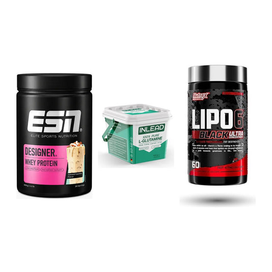 Definitionsphase-Set: ESN Designer + INLEAD L-Gluta + Nutrex Lipo 6 – alle enthaltenen Artikel