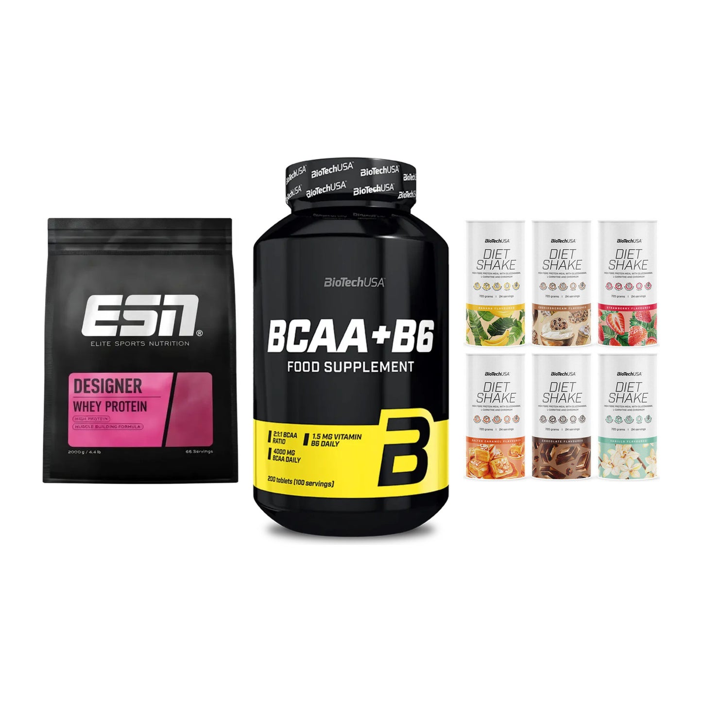 Definitionsphase-Set: ESN Designer + BioTech BCAA+B + BioTech Diet – alle enthaltenen Artikel