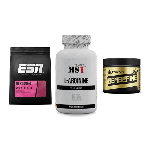 Definitionsphase-Set: ESN Designer + MST L-Arginine + Peak Berberine – alle enthaltenen Artikel