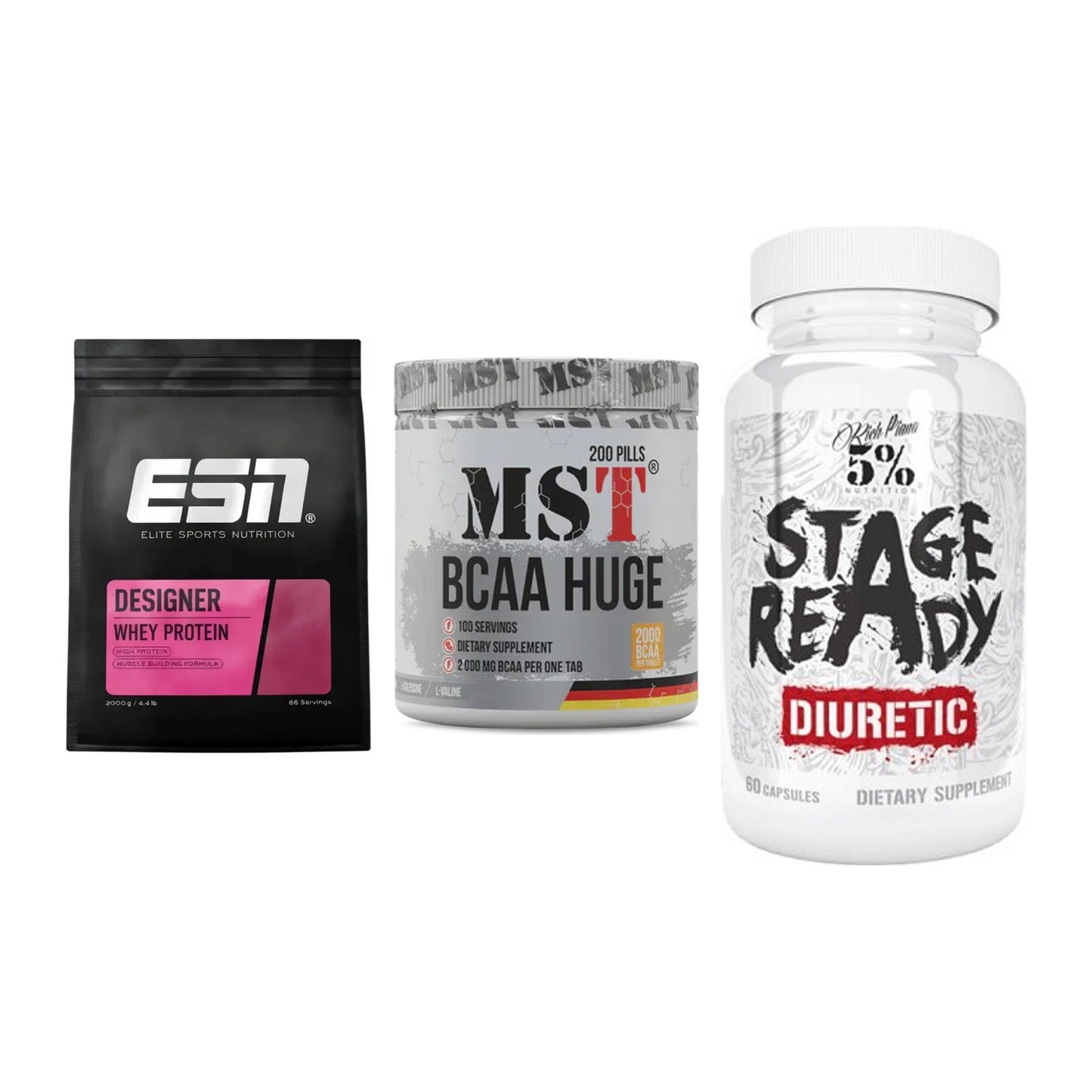 Definitionsphase-Set: ESN Designer + MST BCAA Huge + 5% Nutrition – alle enthaltenen Artikel