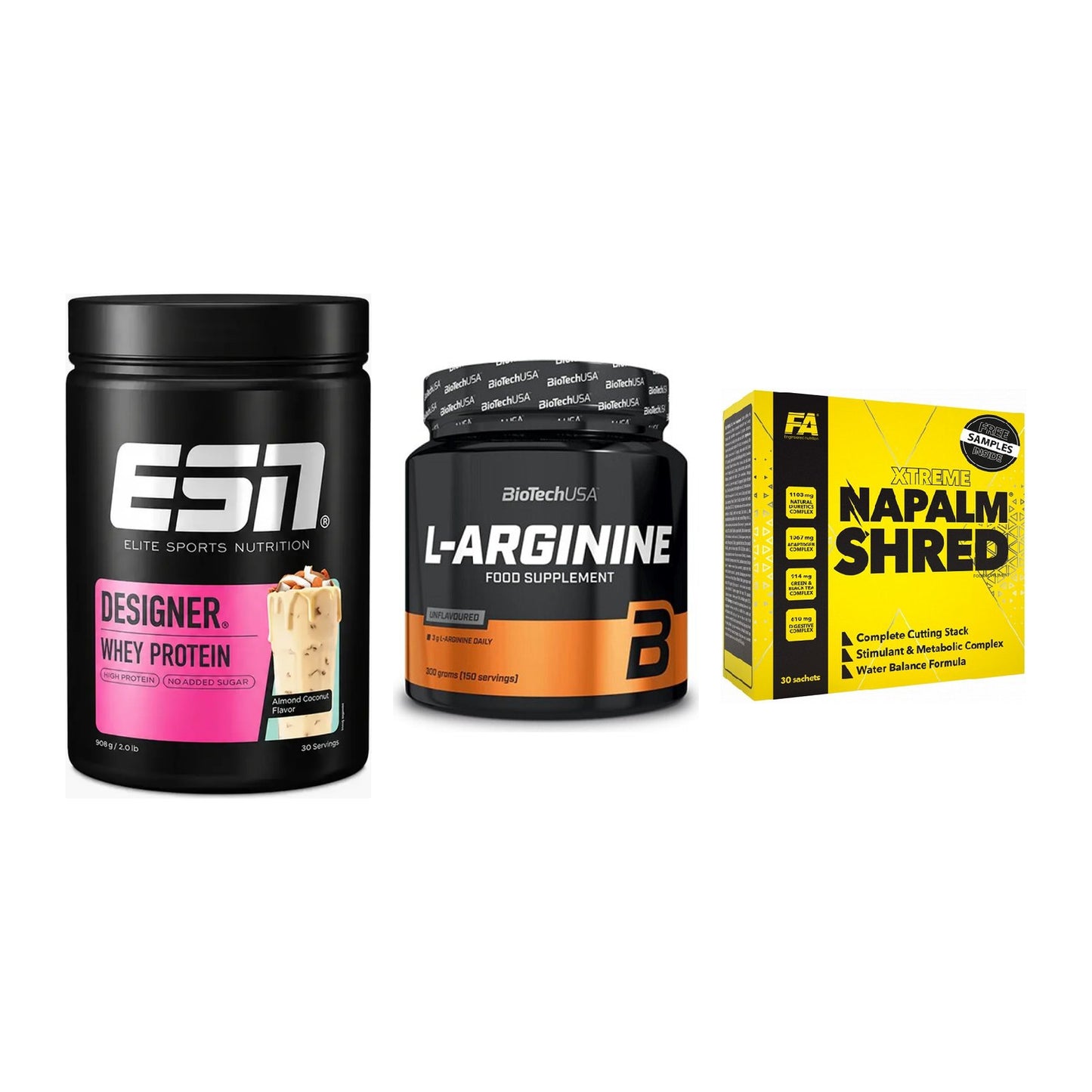Definitionsphase-Set: ESN Designer + BioTech L-Argi + FA Nutrition – alle enthaltenen Artikel