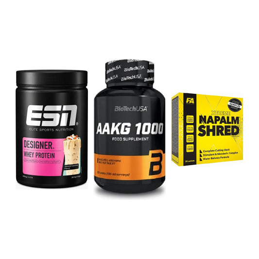 Definitionsphase-Set: ESN Designer + BioTech AAKG + FA Nutrition – alle enthaltenen Artikel