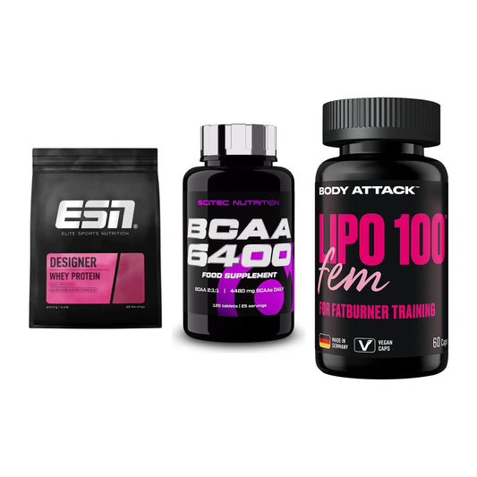 Definitionsphase-Set: ESN Designer + Scitec BCAA + Body Attack – alle enthaltenen Artikel