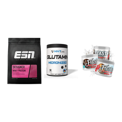 Definitionsphase-Set: ESN Designer + NNT Glutamin + Sinob Flasty – alle enthaltenen Artikel