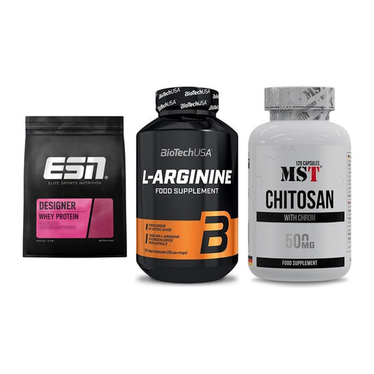 Definitionsphase-Set: ESN Designer + BioTech L-Argi + MST Chitosan – alle enthaltenen Artikel