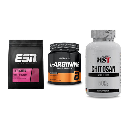 Definitionsphase-Set: ESN Designer + BioTech L-Argi + MST Chitosan – alle enthaltenen Artikel