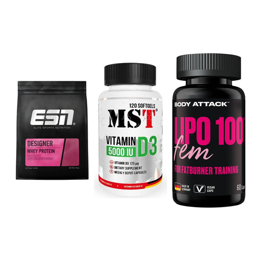 Definitionsphase-Set: ESN Designer + MST Vitamin D3 + Body Attack – alle enthaltenen Artikel