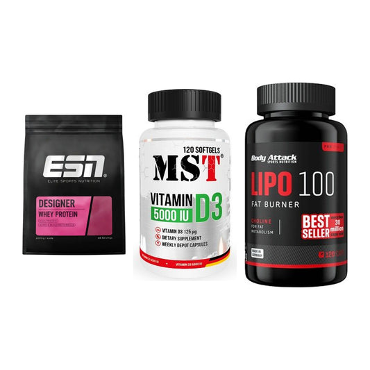 Definitionsphase-Set: ESN Designer + MST Vitamin D3 + Body Attack – alle enthaltenen Artikel