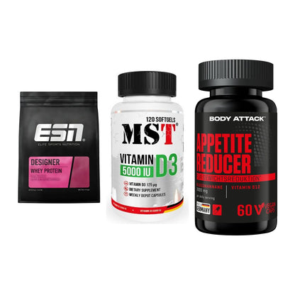 Definitionsphase-Set: ESN Designer + MST Vitamin D3 + Body Attack – alle enthaltenen Artikel