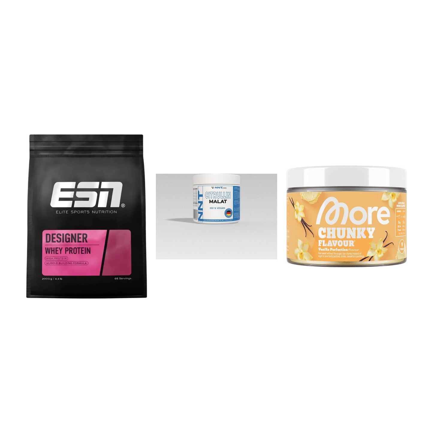 Definitionsphase-Set: ESN Designer + NNT Citrullin + More Nutrition – alle enthaltenen Artikel