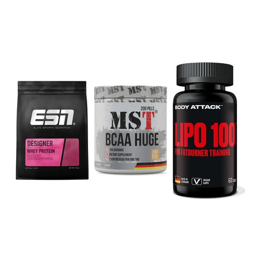 Definitionsphase-Set: ESN Designer + MST BCAA Huge + Body Attack – alle enthaltenen Artikel