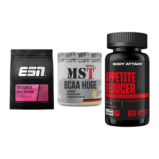 Definitionsphase-Set: ESN Designer + MST BCAA Huge + Body Attack – alle enthaltenen Artikel