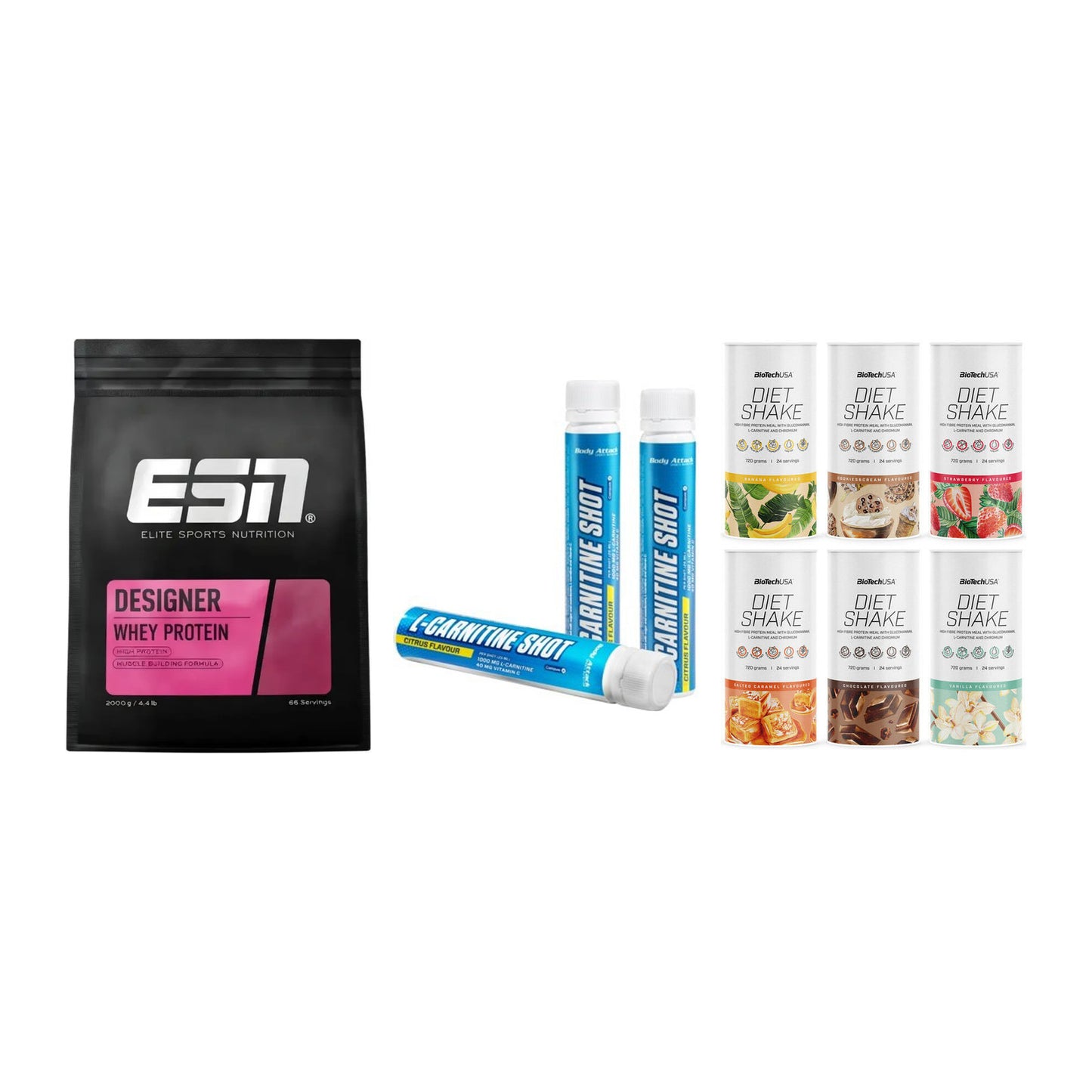 Definitionsphase-Set: ESN Designer + Body Attack + BioTech Diet – alle enthaltenen Artikel