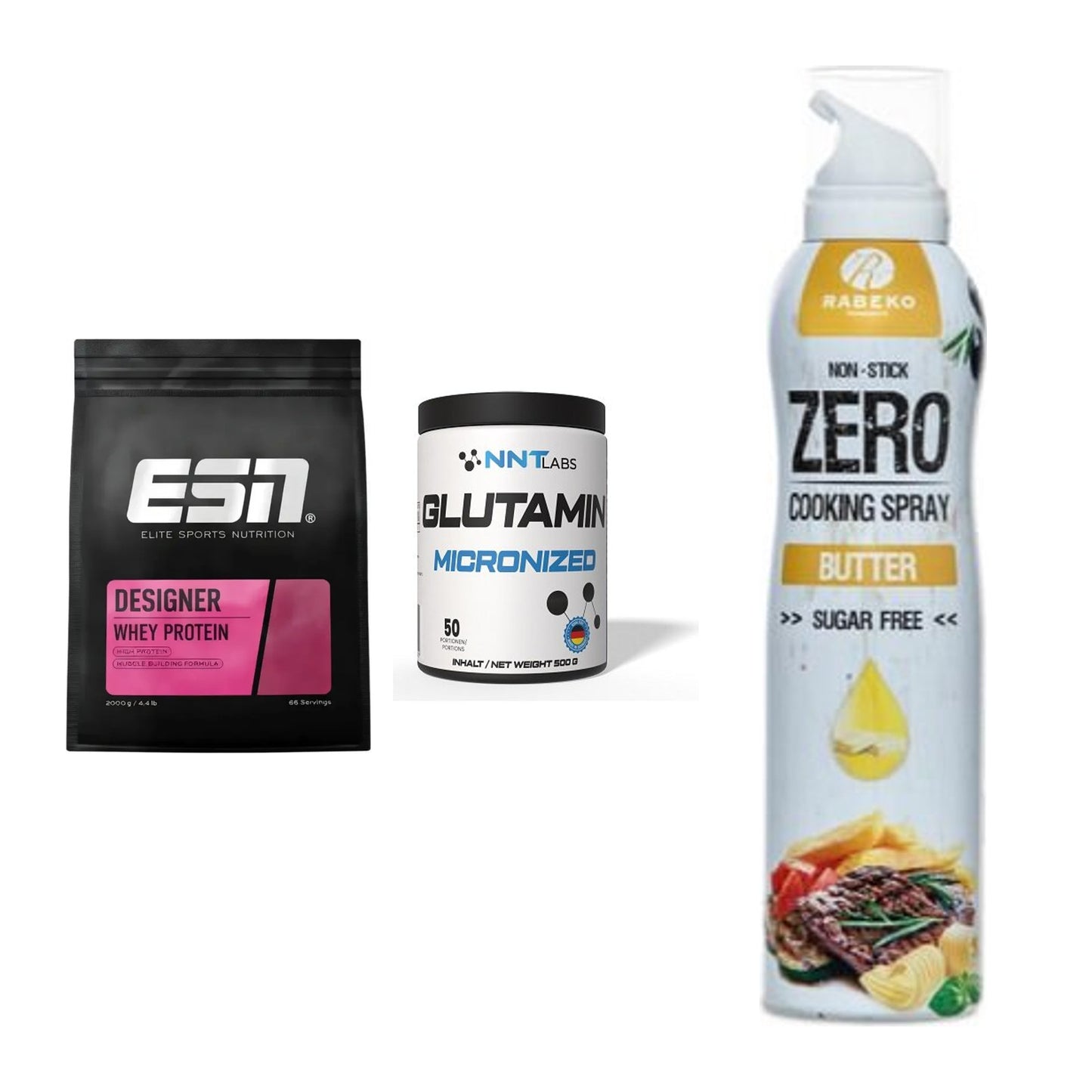 Definitionsphase-Set: ESN Designer + NNT Glutamin + Rabeko Zero – alle enthaltenen Artikel