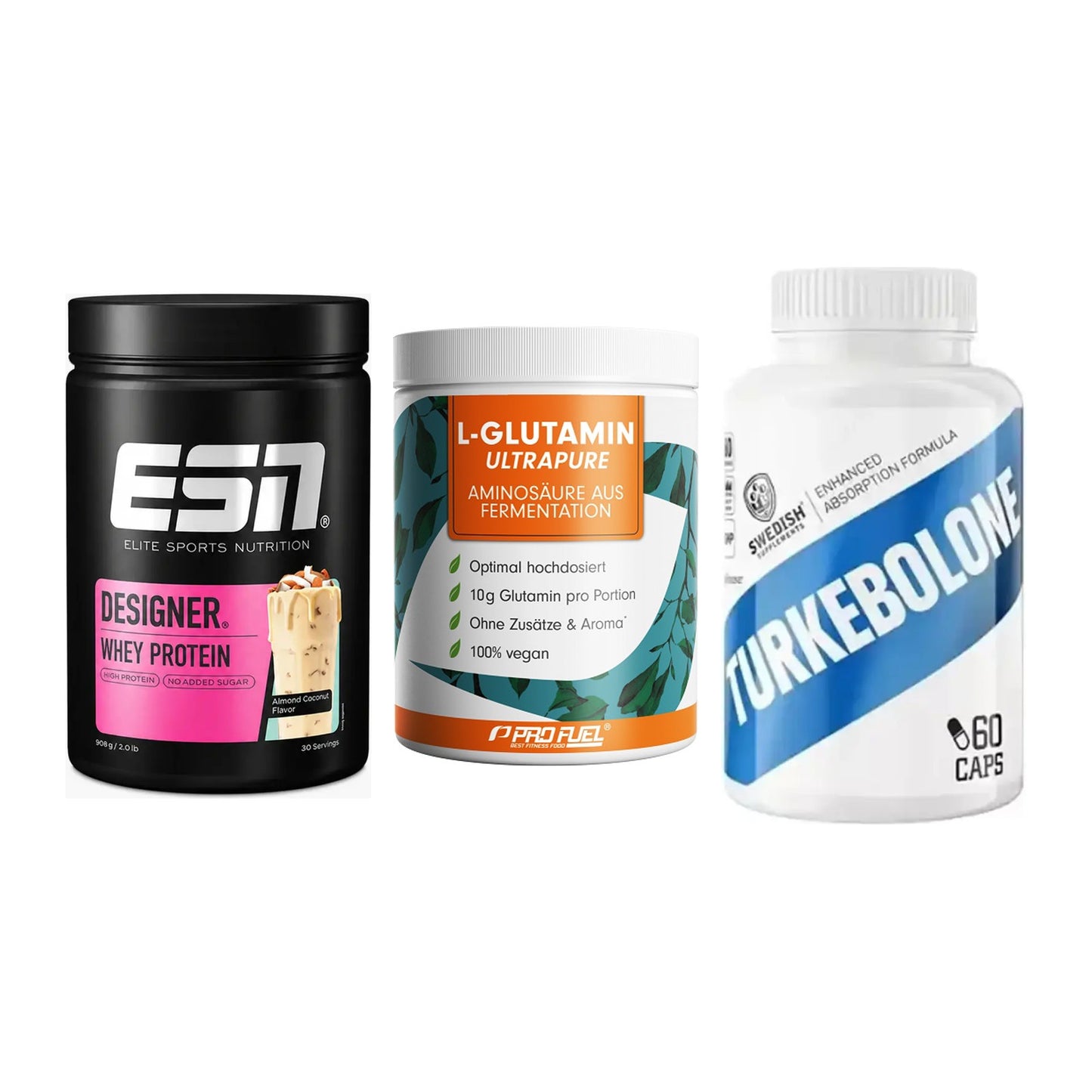 Definitionsphase-Set: ESN Designer + ProFuel Glutam + Swedish Supple – alle enthaltenen Artikel