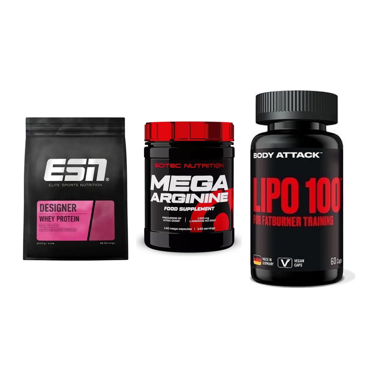 Definitionsphase-Set: ESN Designer + Scitec Mega + Body Attack – alle enthaltenen Artikel