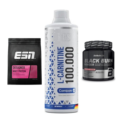 Definitionsphase-Set: ESN Designer + MST L-Carnitin + BioTech Black – alle enthaltenen Artikel