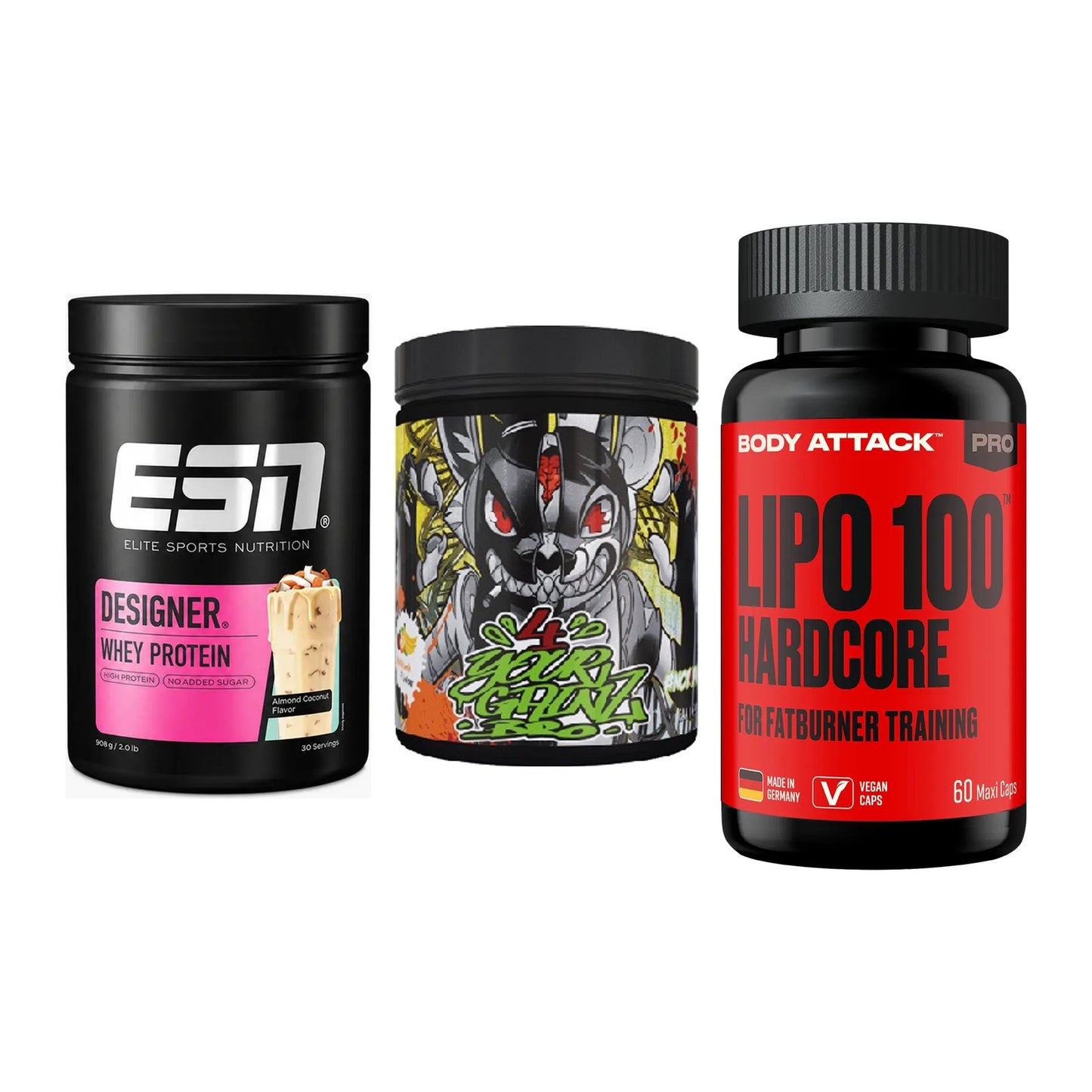 Definitionsphase-Set: ESN Designer + BPS-Pharma + Body Attack – alle enthaltenen Artikel