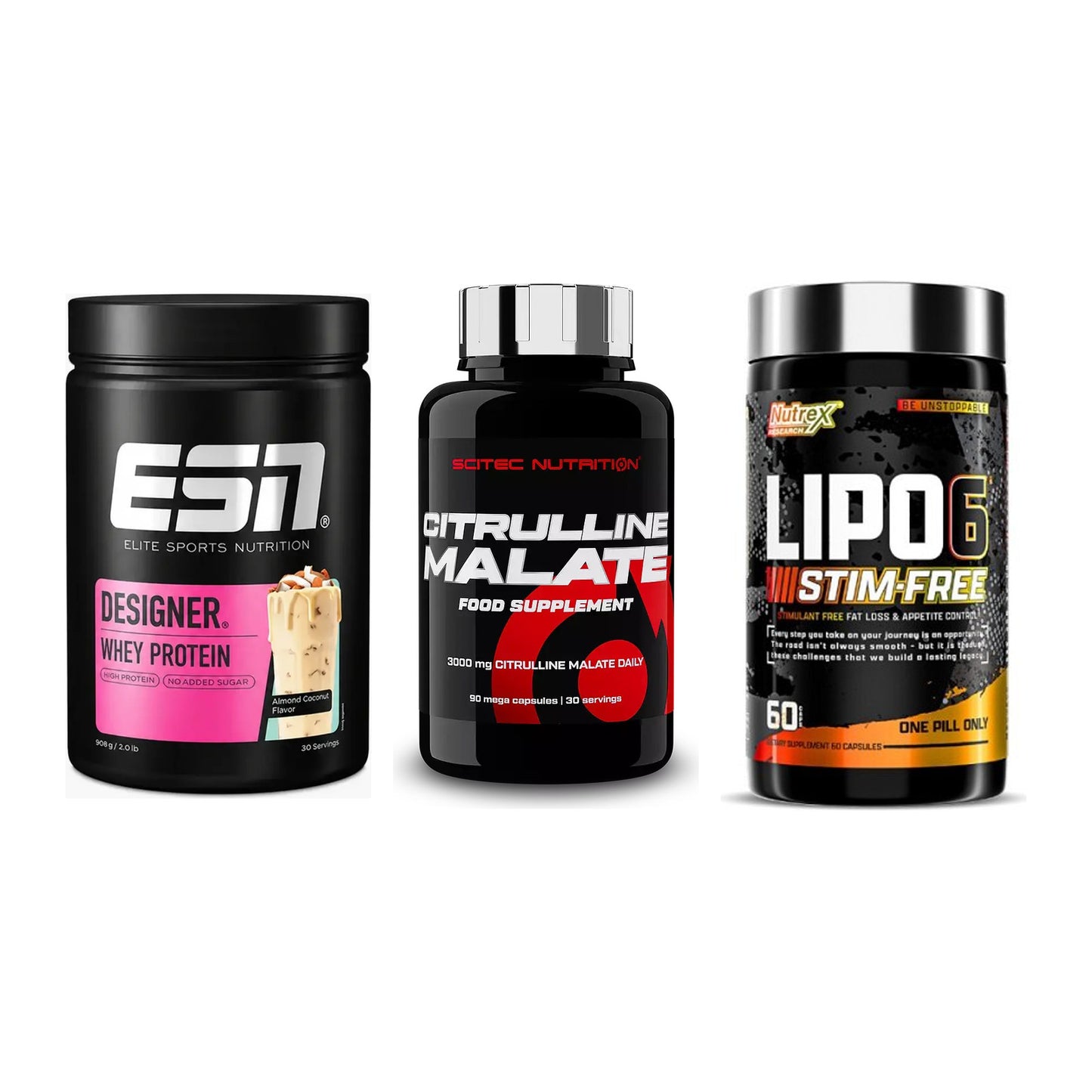 Definitionsphase-Set: ESN Designer + Scitec Citrull + Nutrex Lipo 6 – alle enthaltenen Artikel