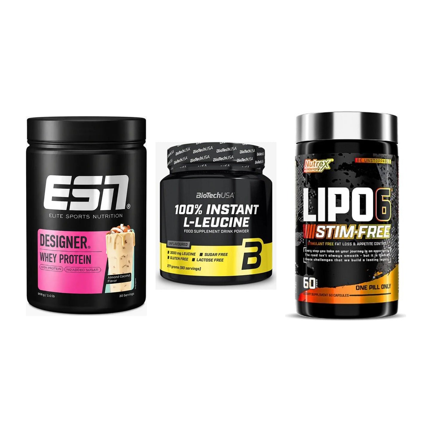 Definitionsphase-Set: ESN Designer + BioTech 100% + Nutrex Lipo 6 – alle enthaltenen Artikel