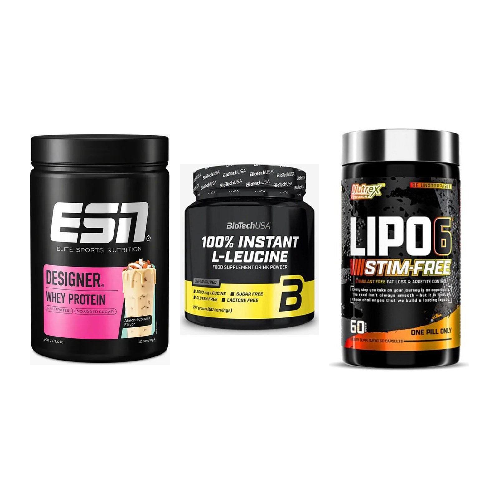 Definitionsphase-Set: ESN Designer + BioTech 100% + Nutrex Lipo 6 – alle enthaltenen Artikel