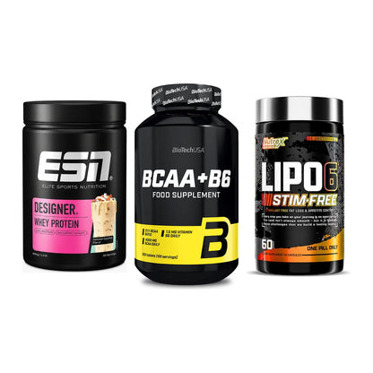 Definitionsphase-Set: ESN Designer + BioTech BCAA+B + Nutrex Lipo 6 – alle enthaltenen Artikel