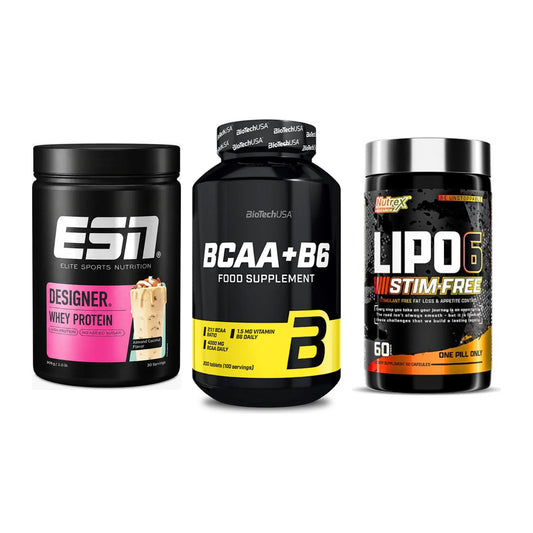 Definitionsphase-Set: ESN Designer + BioTech BCAA+B + Nutrex Lipo 6 – alle enthaltenen Artikel