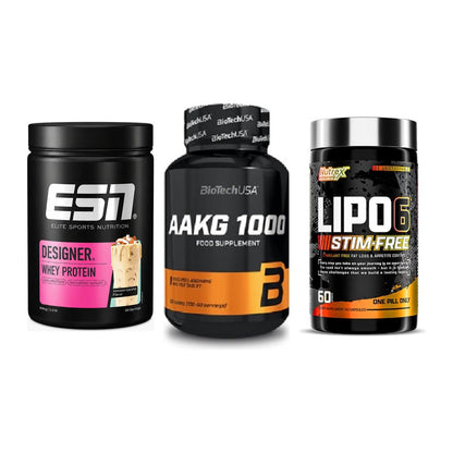 Definitionsphase-Set: ESN Designer + BioTech AAKG + Nutrex Lipo 6 – alle enthaltenen Artikel