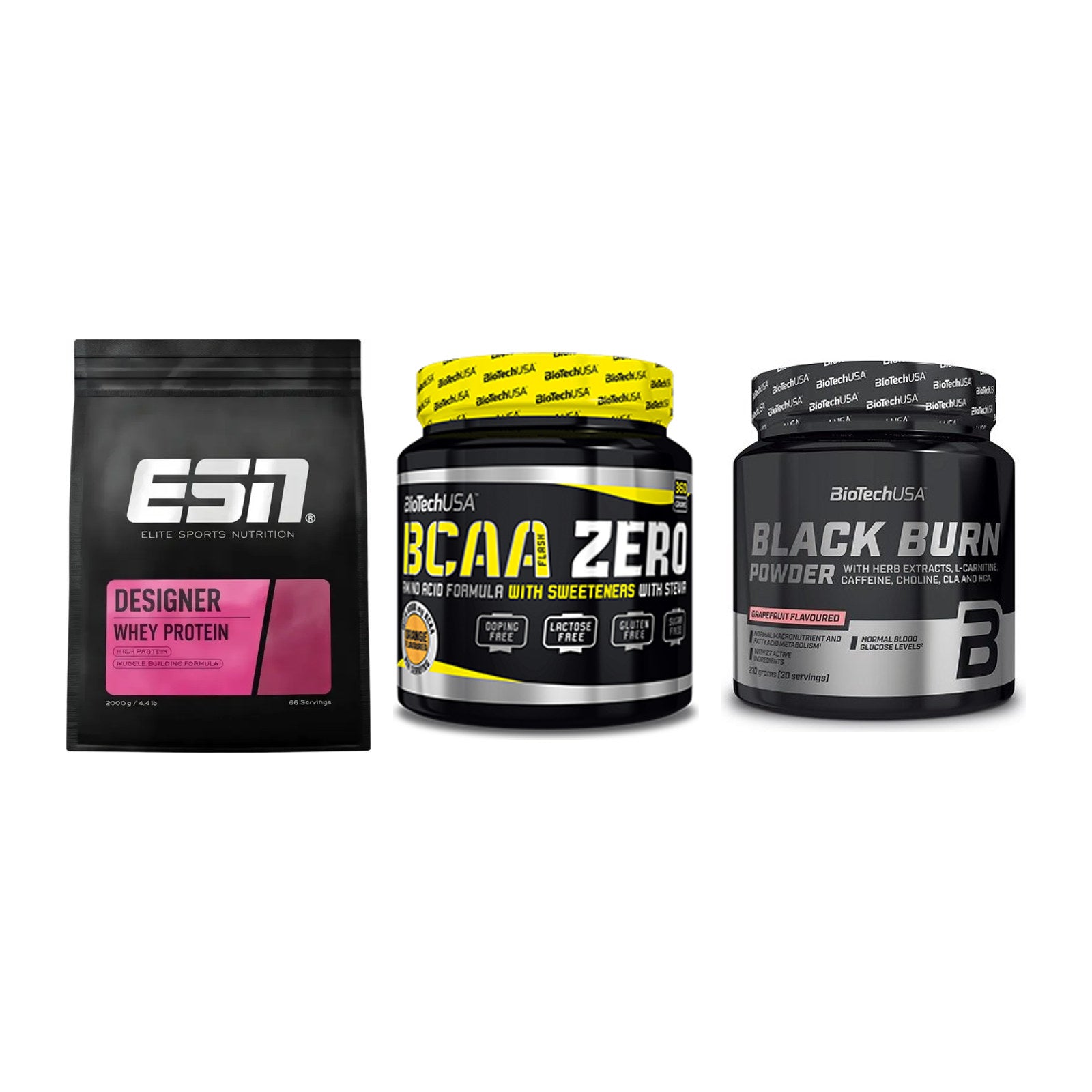 Definitionsphase-Set: ESN Designer + BioTech BCAA + BioTech Black – alle enthaltenen Artikel