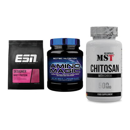 Definitionsphase-Set: ESN Designer + Scitec Amino + MST Chitosan – alle enthaltenen Artikel