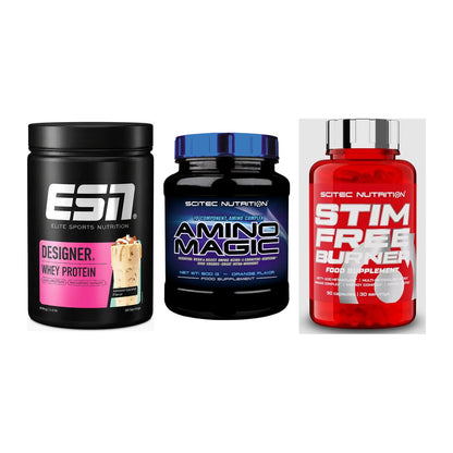 Definitionsphase-Set: ESN Designer + Scitec Amino + Scitec Stim – alle enthaltenen Artikel