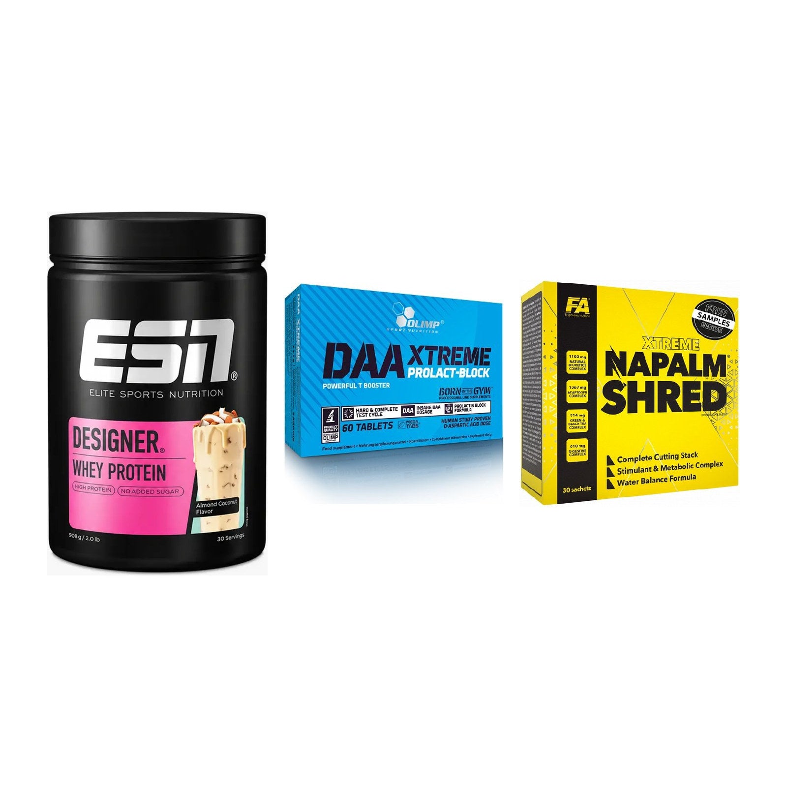 Definitionsphase-Set: ESN Designer + Olimp DAA + FA Nutrition – alle enthaltenen Artikel